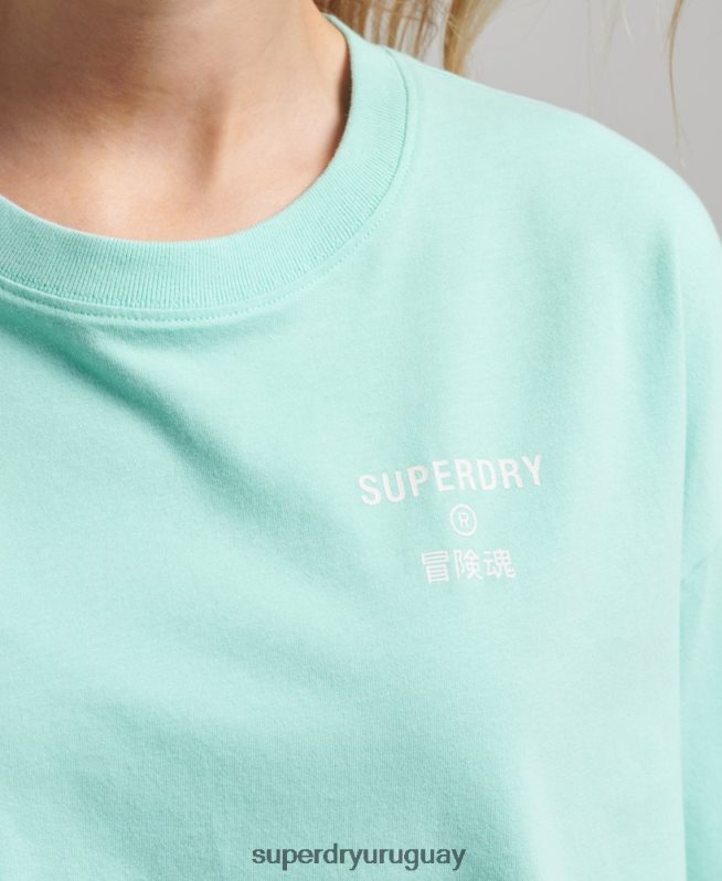 uy Superdry mujer camiseta core sport azul DT2N8Z2801 ropa