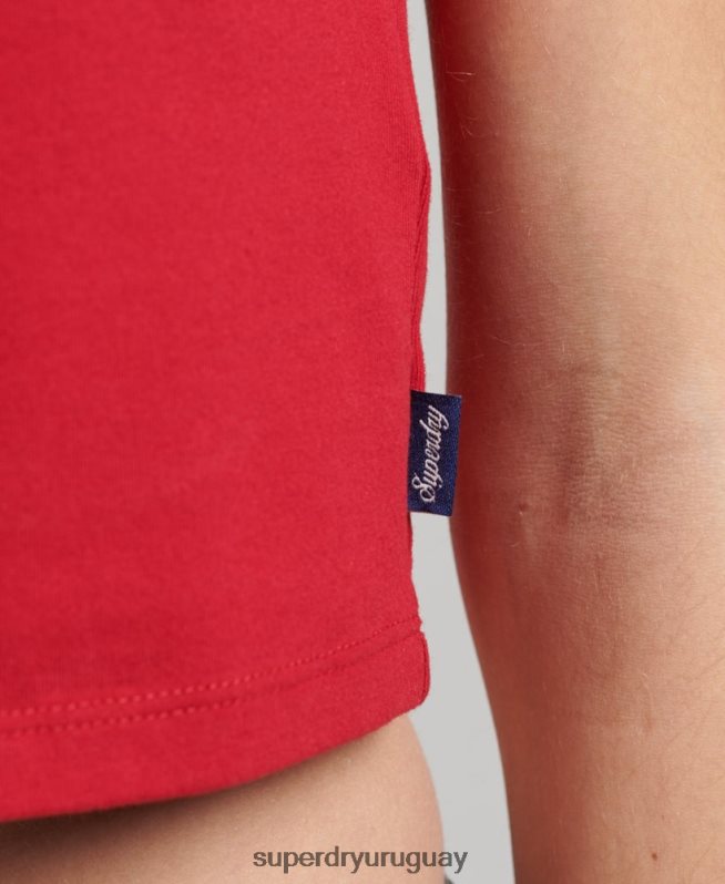 uy Superdry mujer camiseta corta de béisbol de algodón orgánico Armada DT2N8Z6238 ropa