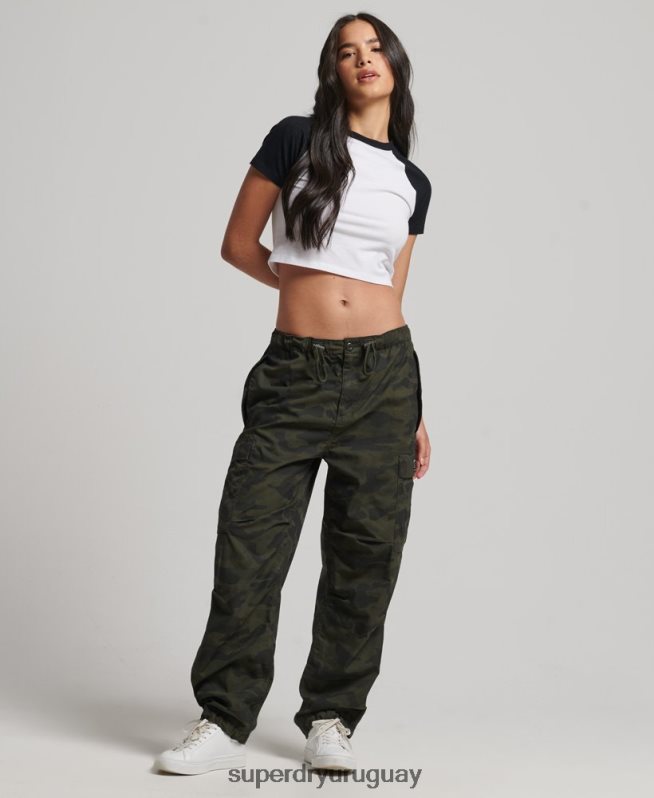 uy Superdry mujer camiseta corta de béisbol de algodón orgánico blanco DT2N8Z6290 ropa