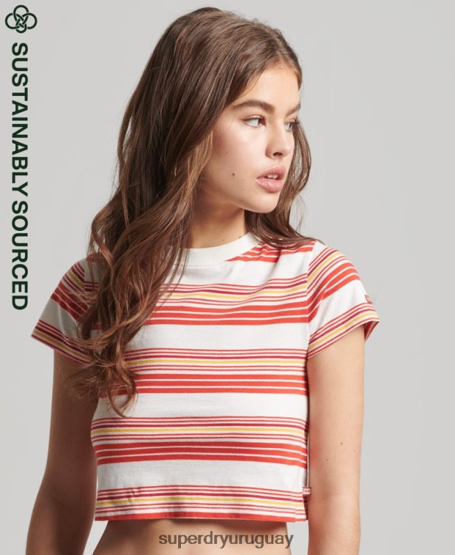 uy Superdry mujer camiseta corta vintage de algodón orgánico multi DT2N8Z6266 ropa