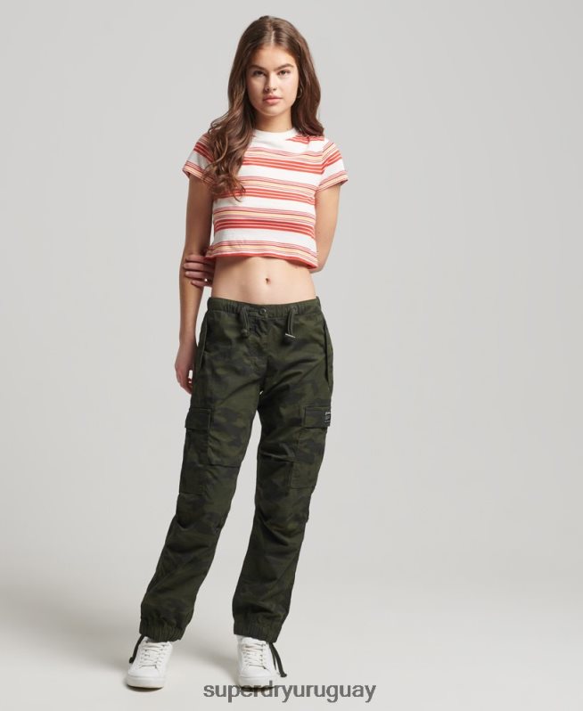 uy Superdry mujer camiseta corta vintage de algodón orgánico multi DT2N8Z6266 ropa