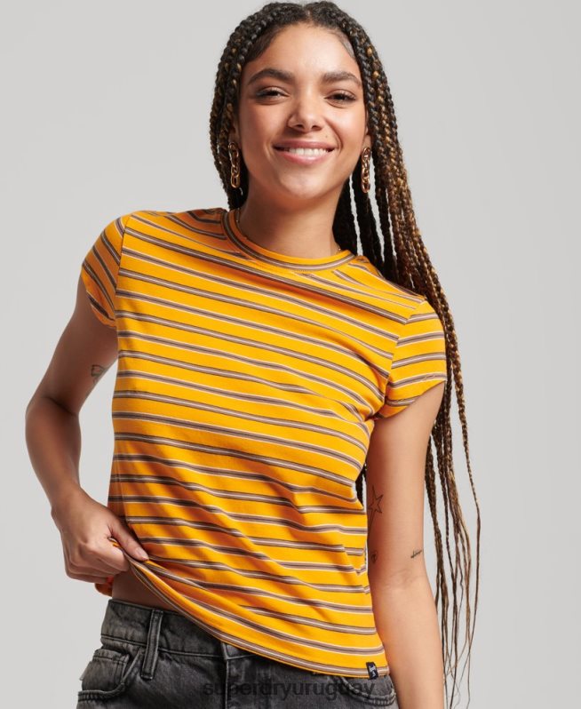uy Superdry mujer camiseta corta vintage oro DT2N8Z6252 ropa