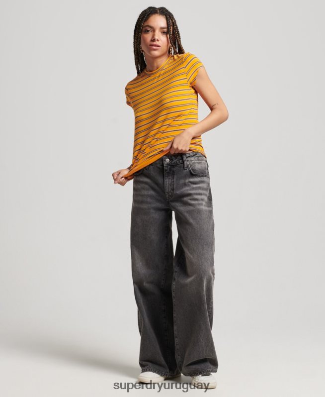 uy Superdry mujer camiseta corta vintage oro DT2N8Z6252 ropa