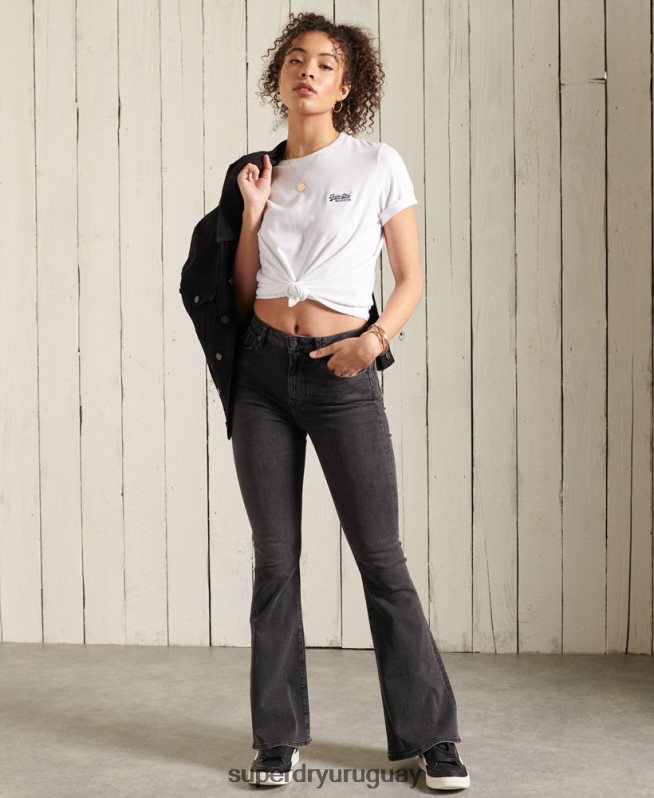 uy Superdry mujer camiseta de algodón orgánico blanco DT2N8Z2847 ropa