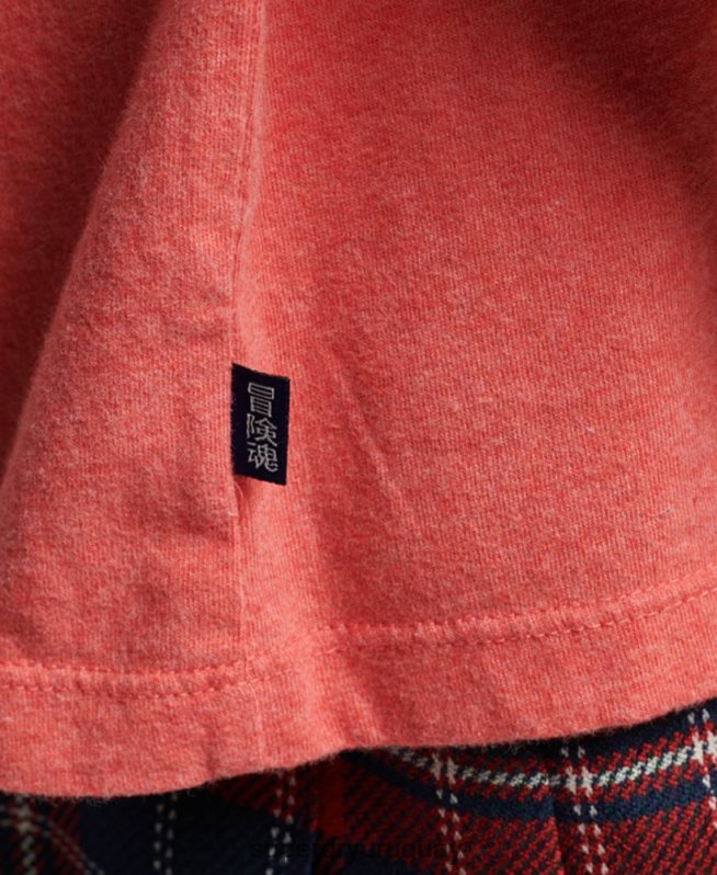 uy Superdry mujer camiseta de algodón orgánico con logo vintage bordado coral DT2N8Z2306 ropa