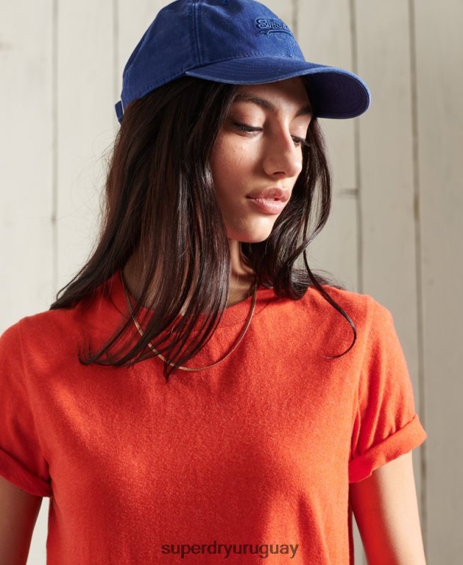uy Superdry mujer camiseta esencial de algodón orgánico naranja DT2N8Z6280 ropa