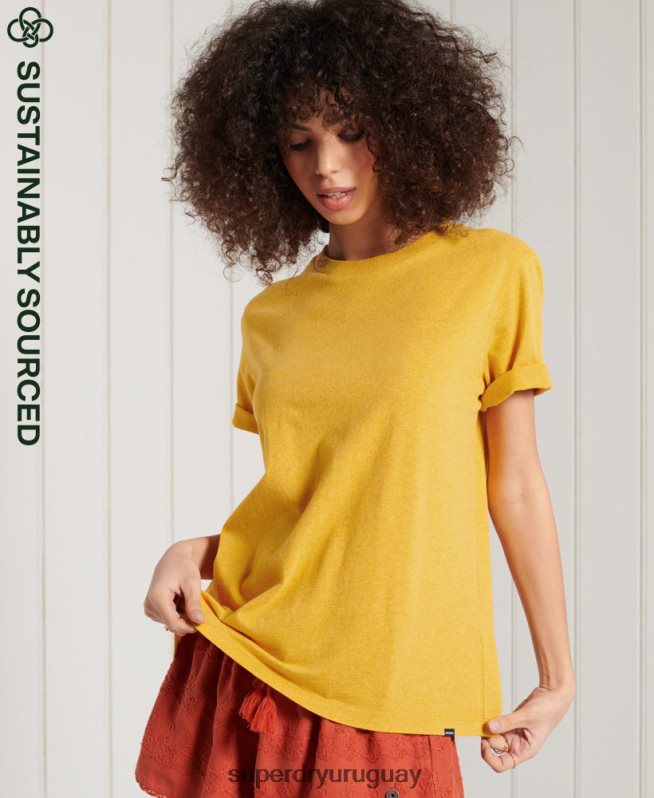 uy Superdry mujer camiseta esencial de algodón orgánico naranja DT2N8Z6306 ropa