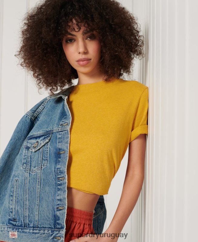 uy Superdry mujer camiseta esencial de algodón orgánico naranja DT2N8Z6306 ropa