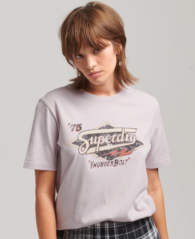 uy Superdry mujer camiseta gráfica bohemia púrpura DT2N8Z2773 ropa