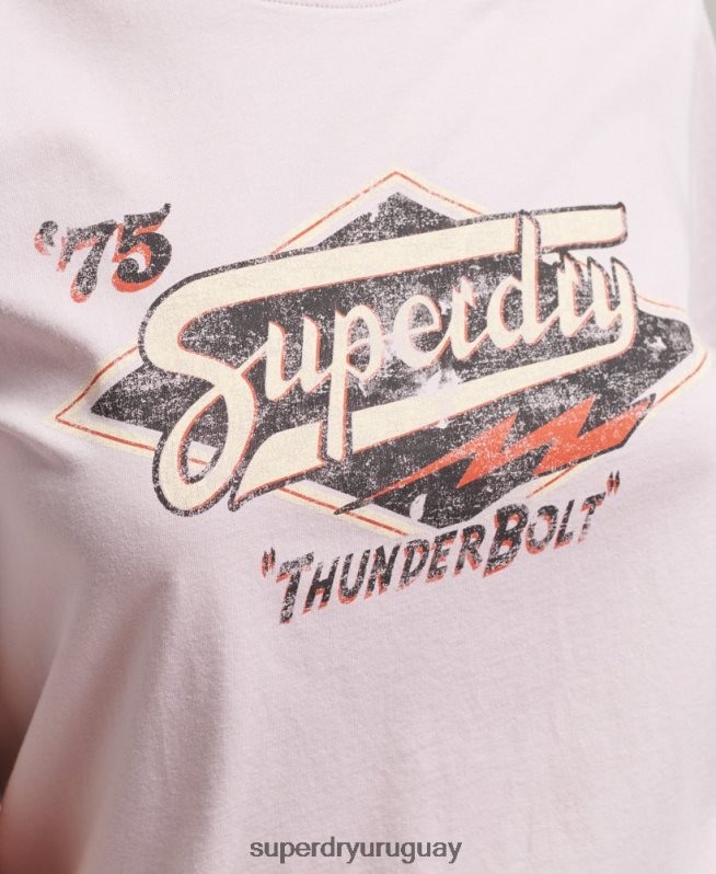 uy Superdry mujer camiseta gráfica bohemia púrpura DT2N8Z2773 ropa