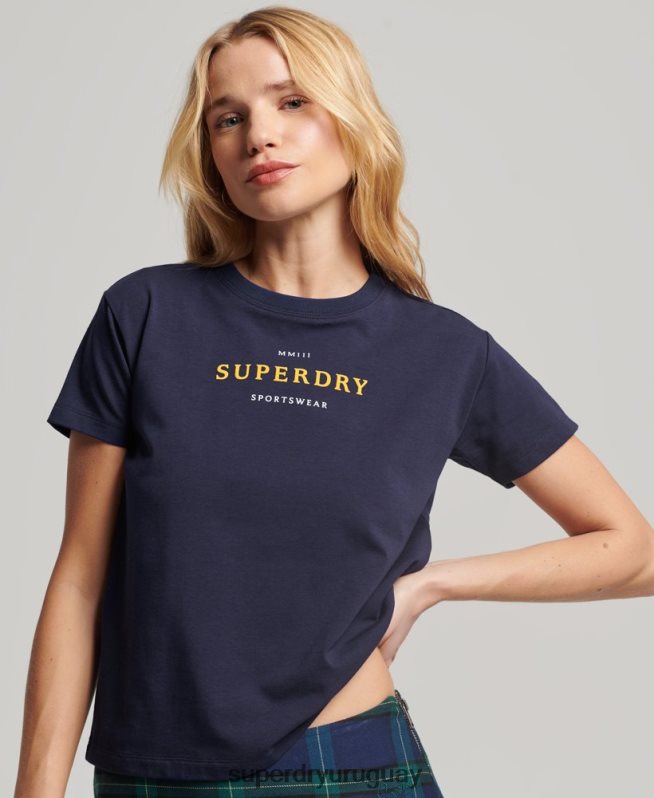 uy Superdry mujer camiseta gráfica de los 90 Armada DT2N8Z2614 ropa