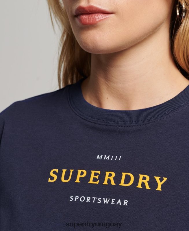 uy Superdry mujer camiseta gráfica de los 90 Armada DT2N8Z2614 ropa
