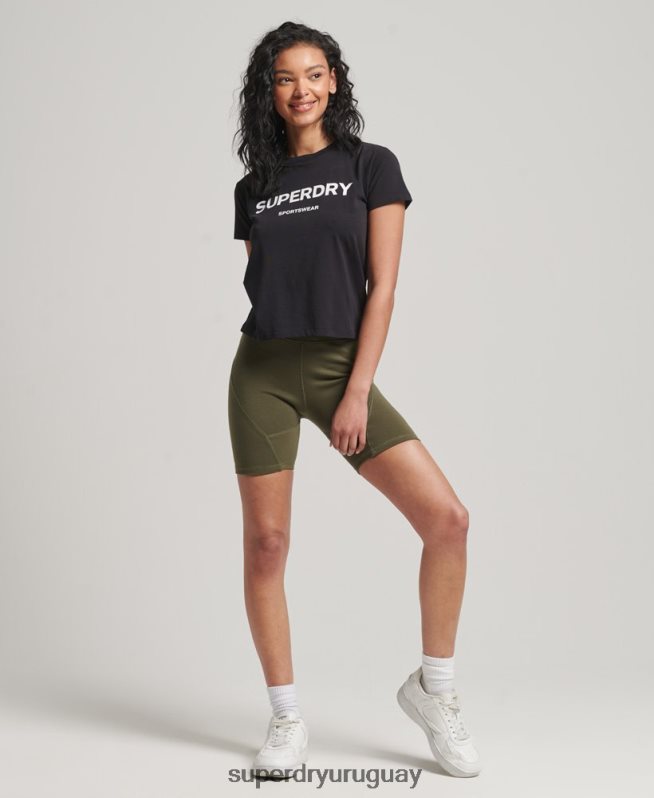 uy Superdry mujer camiseta gráfica de los 90 negro DT2N8Z2150 ropa
