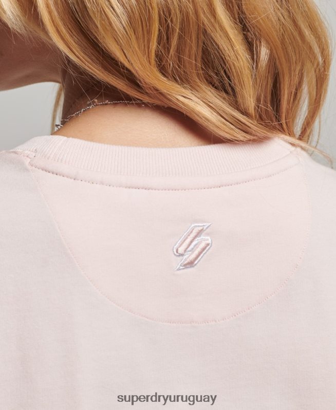 uy Superdry mujer camiseta gráfica de los 90 rosa DT2N8Z2655 ropa