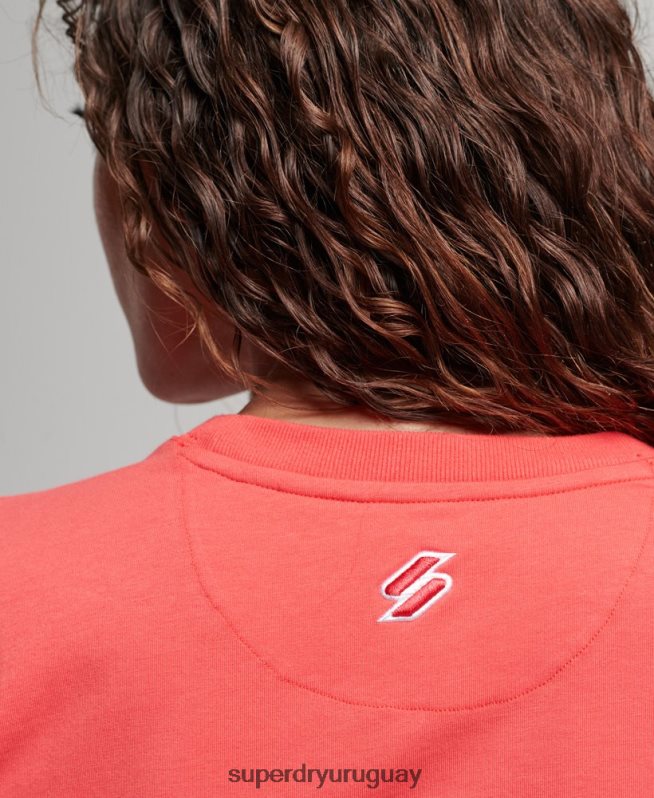 uy Superdry mujer camiseta gráfica de los 90 rosa DT2N8Z2685 ropa