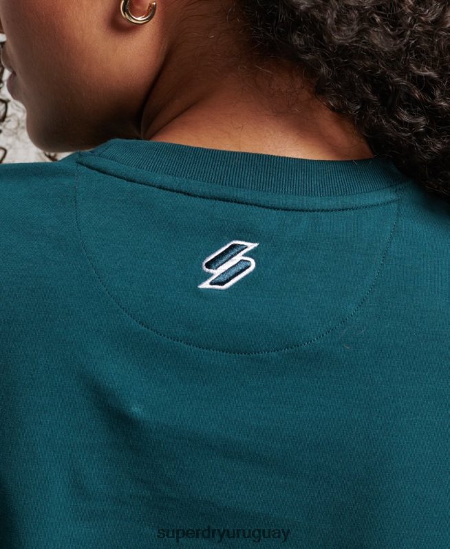 uy Superdry mujer camiseta gráfica de los 90 verde DT2N8Z2639 ropa