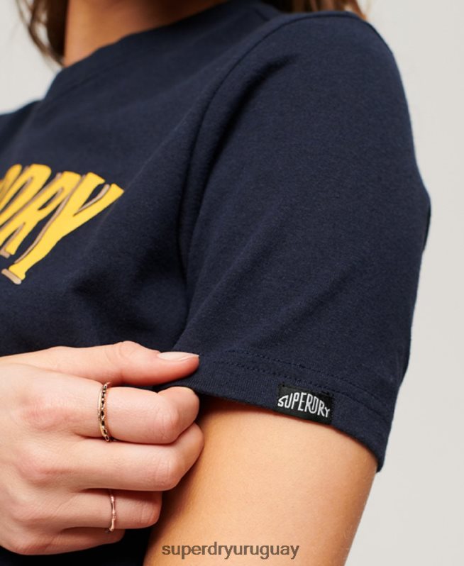 uy Superdry mujer camiseta gráfica de recuerdo de viaje Armada DT2N8Z2659 ropa