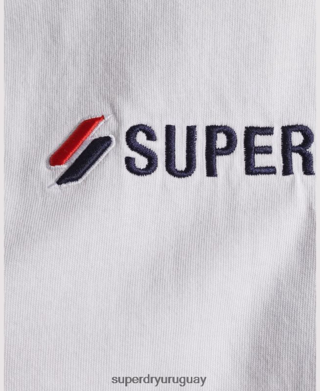 uy Superdry mujer camiseta holgada con aplique del logo blanco DT2N8Z2673 ropa