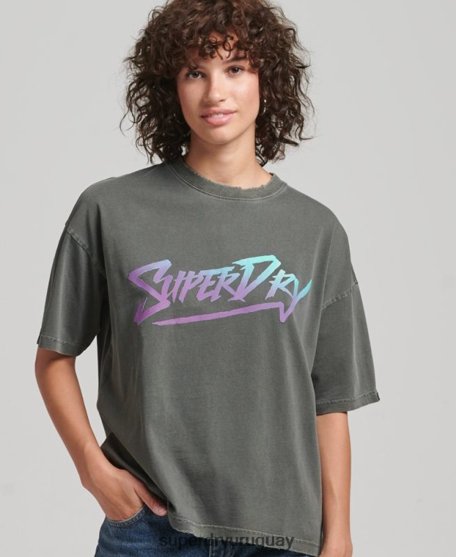 uy Superdry mujer camiseta marca indie verde DT2N8Z2790 ropa