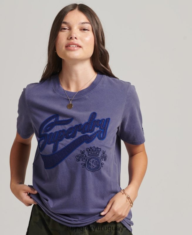 uy Superdry mujer camiseta orgullo y artesanía azul oscuro DT2N8Z2764 ropa