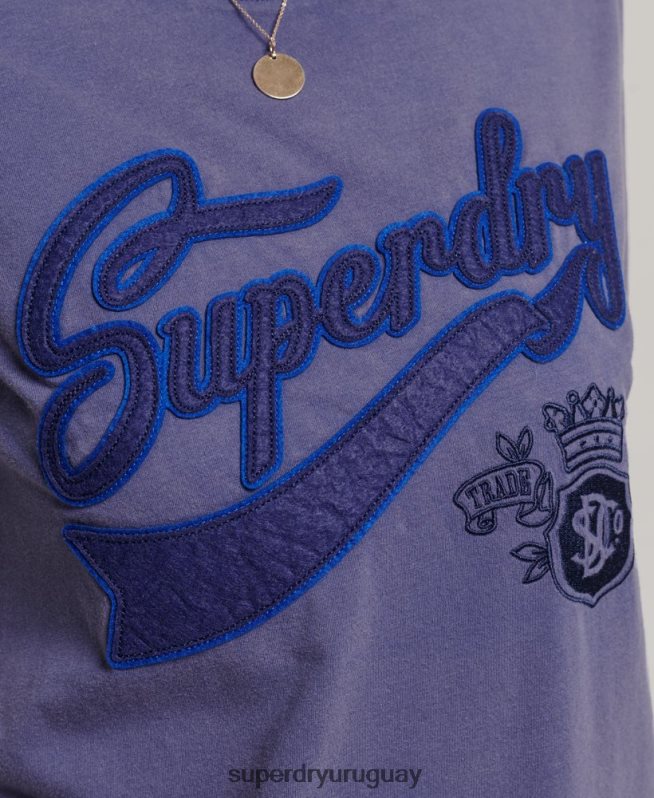 uy Superdry mujer camiseta orgullo y artesanía azul oscuro DT2N8Z2764 ropa