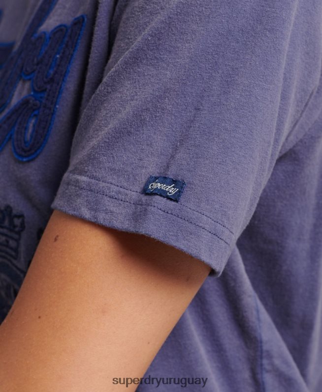 uy Superdry mujer camiseta orgullo y artesanía azul oscuro DT2N8Z2764 ropa
