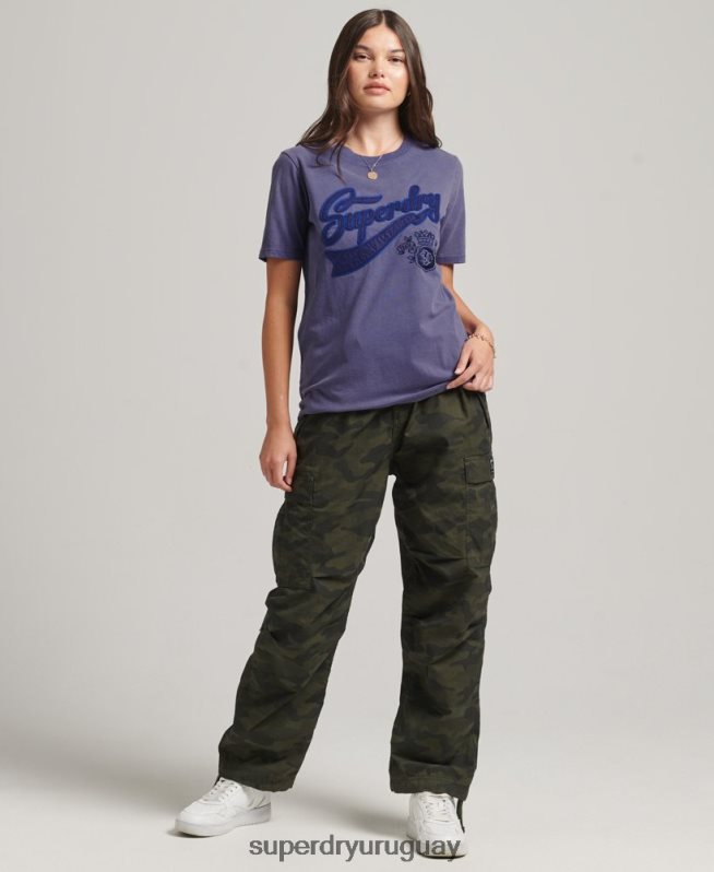 uy Superdry mujer camiseta orgullo y artesanía azul oscuro DT2N8Z2764 ropa