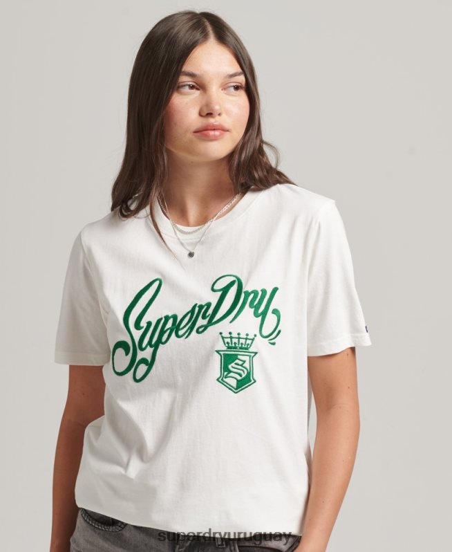 uy Superdry mujer camiseta orgullo y artesanía blanco DT2N8Z2791 ropa