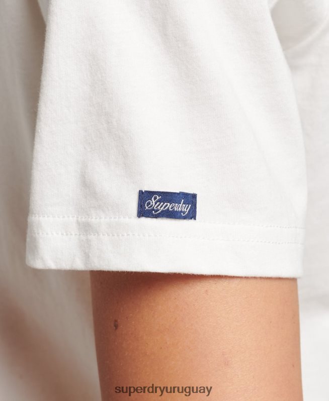 uy Superdry mujer camiseta orgullo y artesanía blanco DT2N8Z2791 ropa