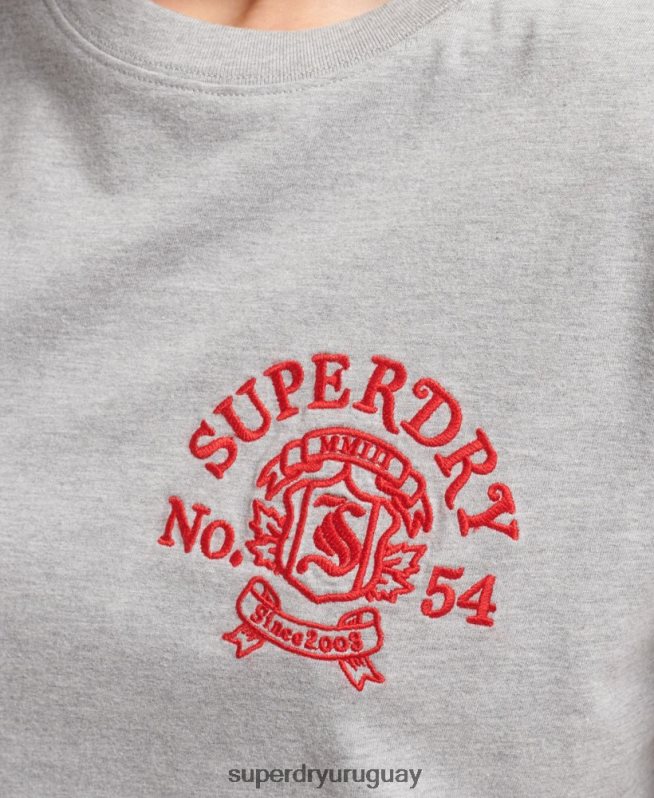 uy Superdry mujer camiseta orgullo y artesanía gris DT2N8Z2808 ropa