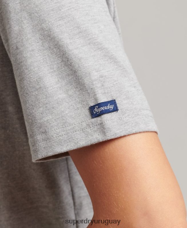 uy Superdry mujer camiseta orgullo y artesanía gris DT2N8Z2808 ropa