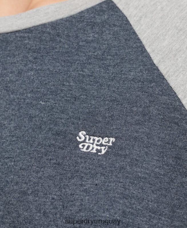 uy Superdry mujer camiseta raglan cali stripe 2.0 de algodón orgánico Armada DT2N8Z6260 ropa