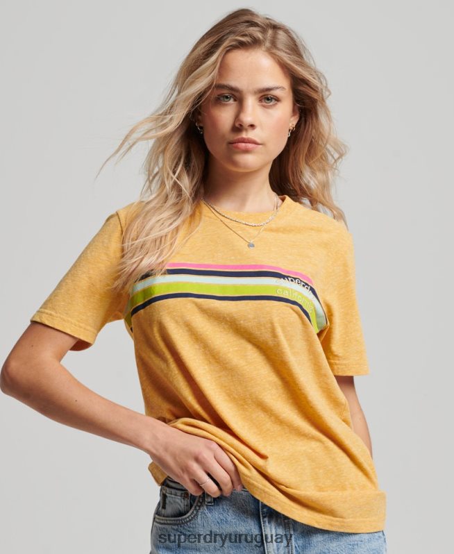 uy Superdry mujer camiseta vintage al aire libre amarillo DT2N8Z2710 ropa
