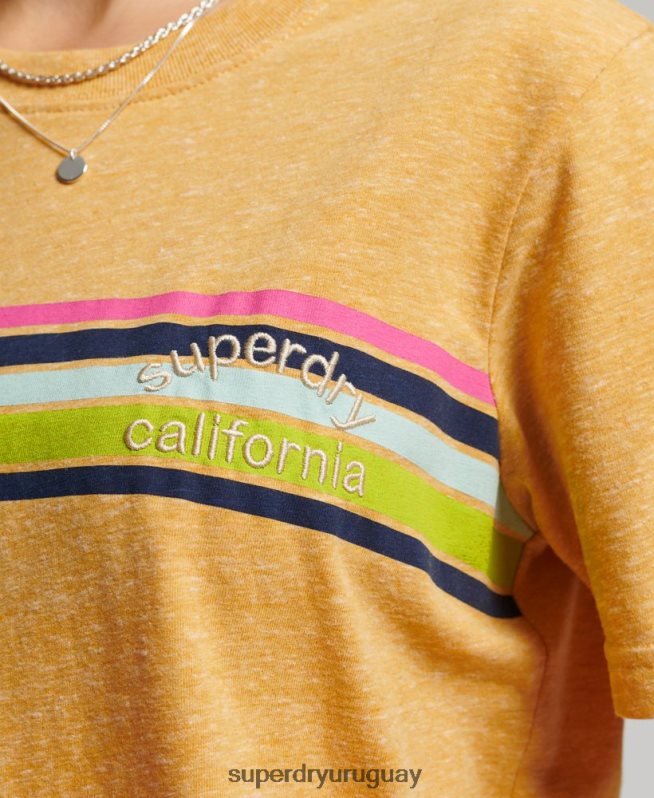 uy Superdry mujer camiseta vintage al aire libre amarillo DT2N8Z2710 ropa