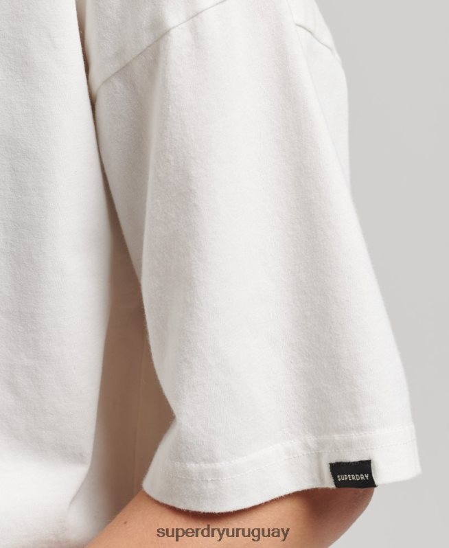 uy Superdry mujer camiseta vintage con logo y arcoíris blanco DT2N8Z6226 ropa