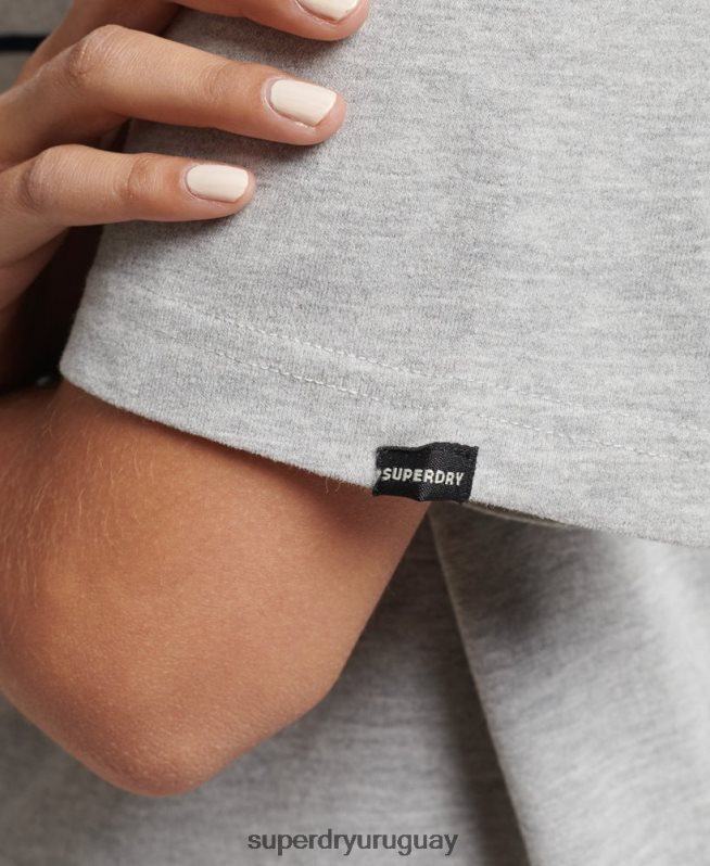 uy Superdry mujer camiseta vintage con logo y arcoíris gris DT2N8Z6261 ropa