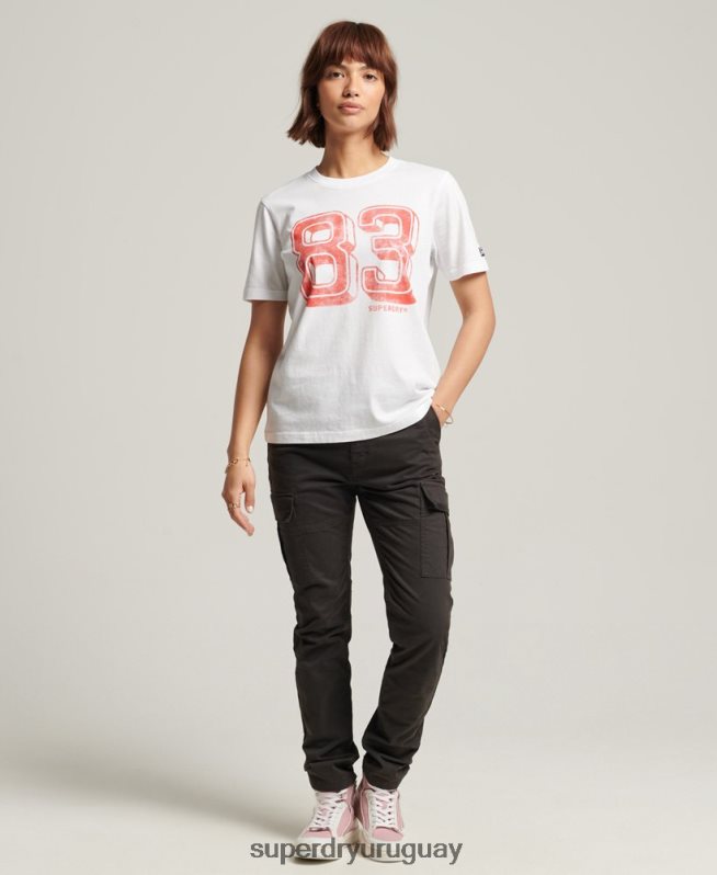 uy Superdry mujer camiseta vintage de mi generación blanco DT2N8Z2845 ropa