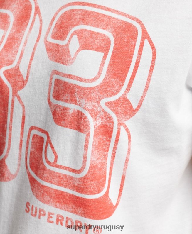 uy Superdry mujer camiseta vintage de mi generación blanco DT2N8Z2845 ropa