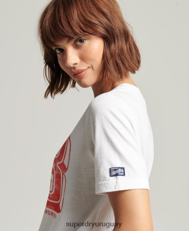 uy Superdry mujer camiseta vintage de mi generación blanco DT2N8Z2845 ropa