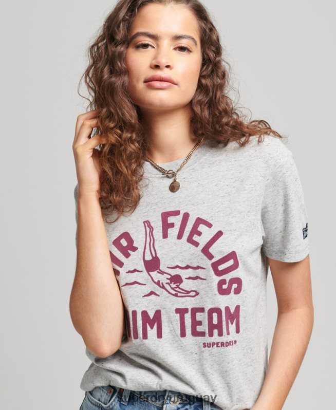 uy Superdry mujer camiseta vintage de mi generación gris DT2N8Z2846 ropa