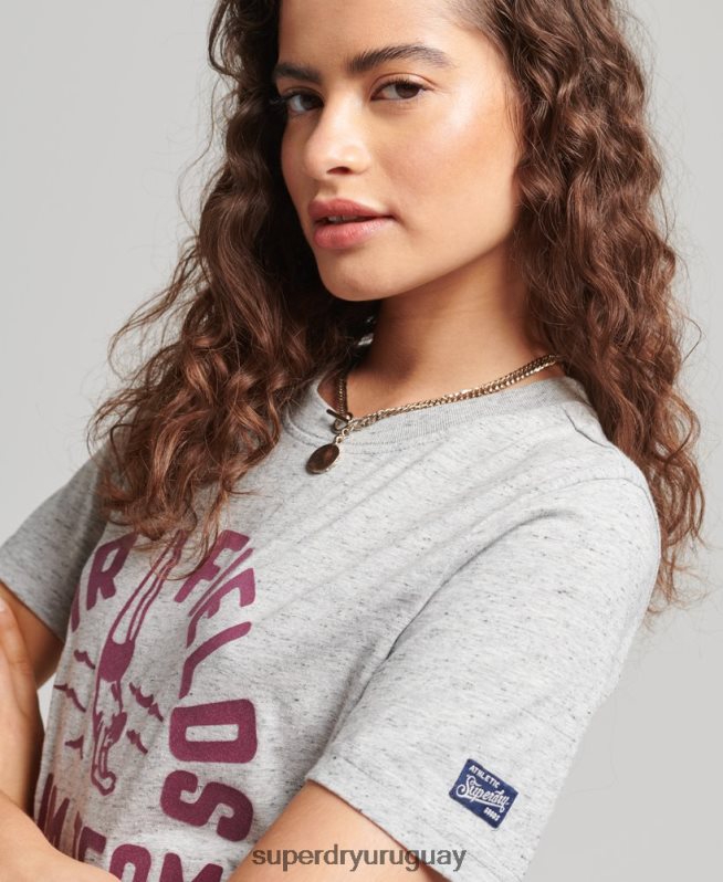 uy Superdry mujer camiseta vintage de mi generación gris DT2N8Z2846 ropa