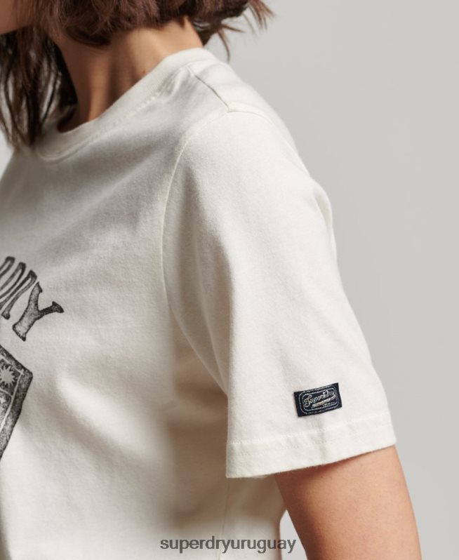 uy Superdry mujer cartas del tarot camiseta gráfica blanco DT2N8Z2735 ropa