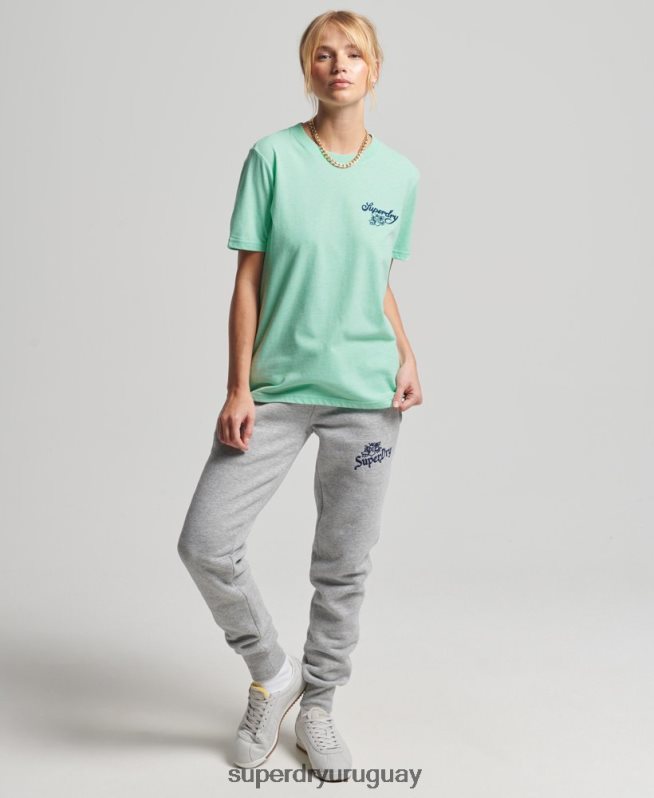 uy Superdry mujer orgullo vintage en camiseta artesanal verde DT2N8Z2758 ropa