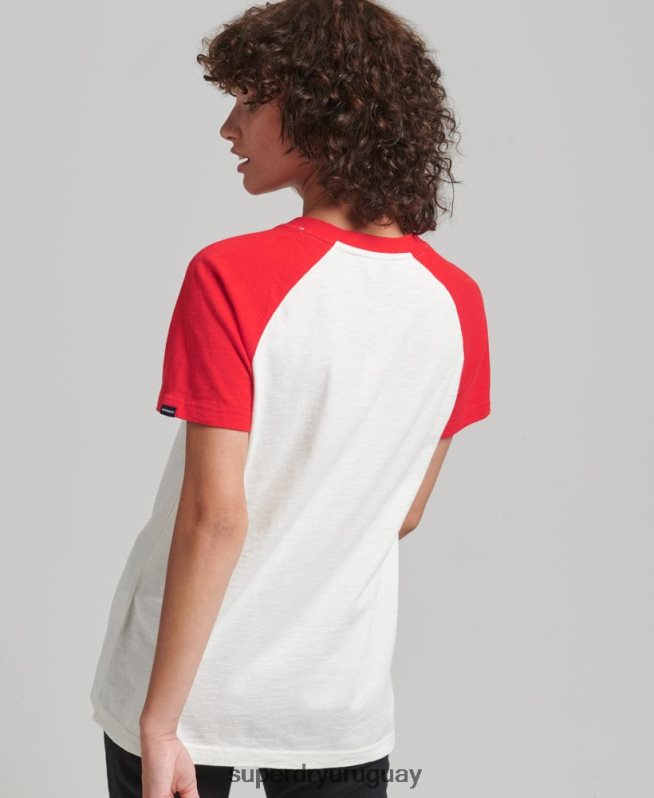 uy Superdry mujer playera Heritage con logo vintage blanco DT2N8Z2837 ropa