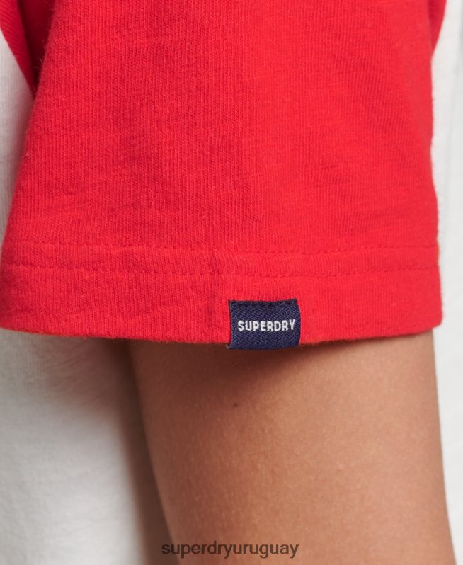 uy Superdry mujer playera Heritage con logo vintage blanco DT2N8Z2837 ropa