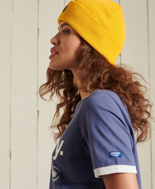 uy Superdry mujer playera con logo de core american classics Armada DT2N8Z6298 ropa
