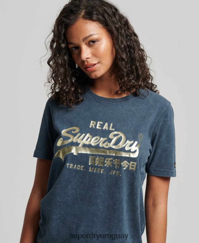 uy Superdry mujer playera con logo vintage Armada DT2N8Z2695 ropa