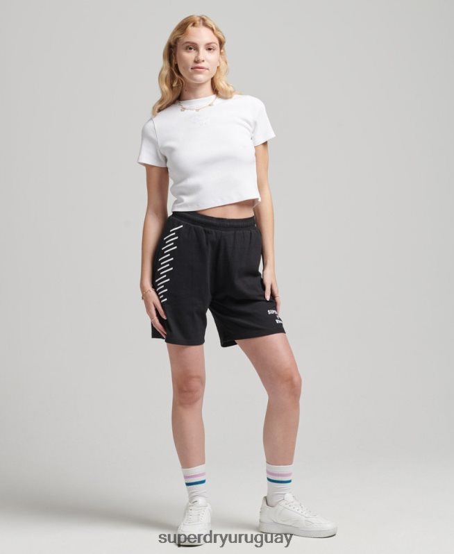 uy Superdry mujer playera corta code heritage blanco DT2N8Z2843 ropa