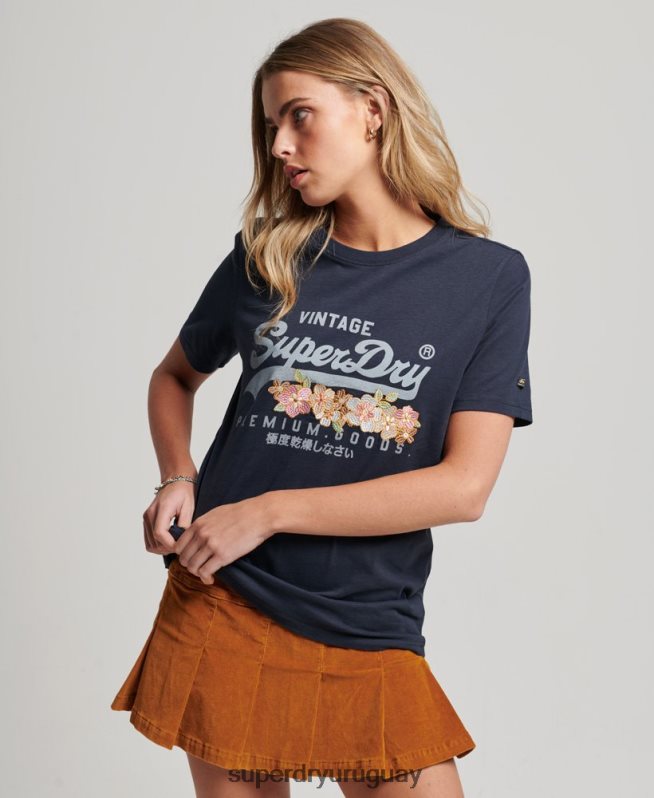 uy Superdry mujer playera floral premium con logo vintage Armada DT2N8Z2714 ropa