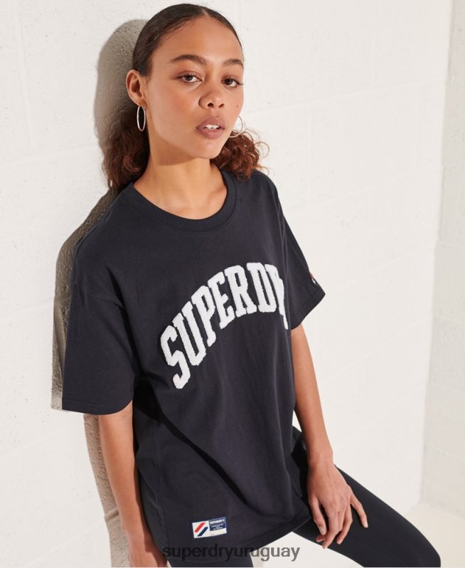 uy Superdry mujer playera mono con arco varsity Armada DT2N8Z6299 ropa